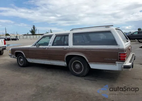1988 Mercury Marquis Colony Park Ls z USA, uszkodzony, nr VIN 2MEBM79F3JX609484